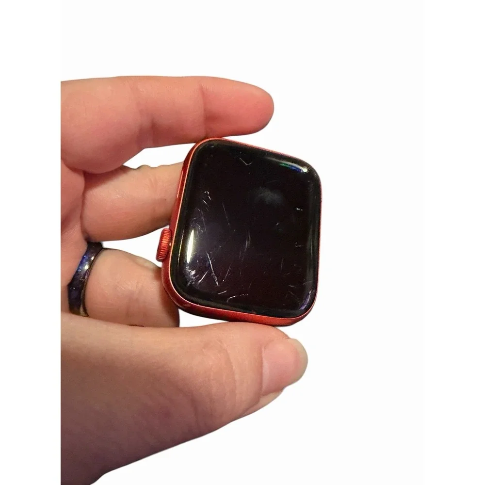 apple smart watch series 6 RED aluminum & ceramic case 44 mm